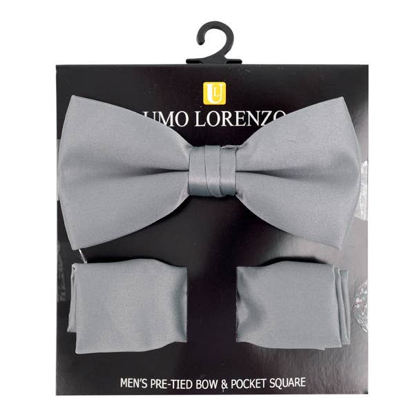 Selini New York - Wholesale Bow Tie - Men's - 100% Poly Satin Men's Banded Bow Tie and Hanky16