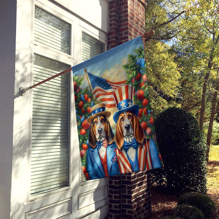 Caroline's Treasures - Wholesale Flag - All American Basset Hound House Flag DAC4182