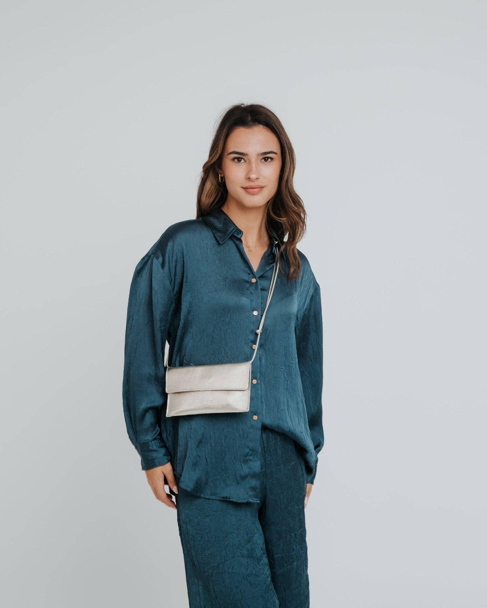 Ann Kurz - Wholesale Clutch Bag - Women's - Mini Thin Clutch - Metallic Provence1