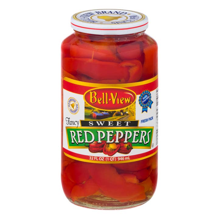 Sweet Red Peppers 6/32oz. for wholesale by Bell-View Brand Foods