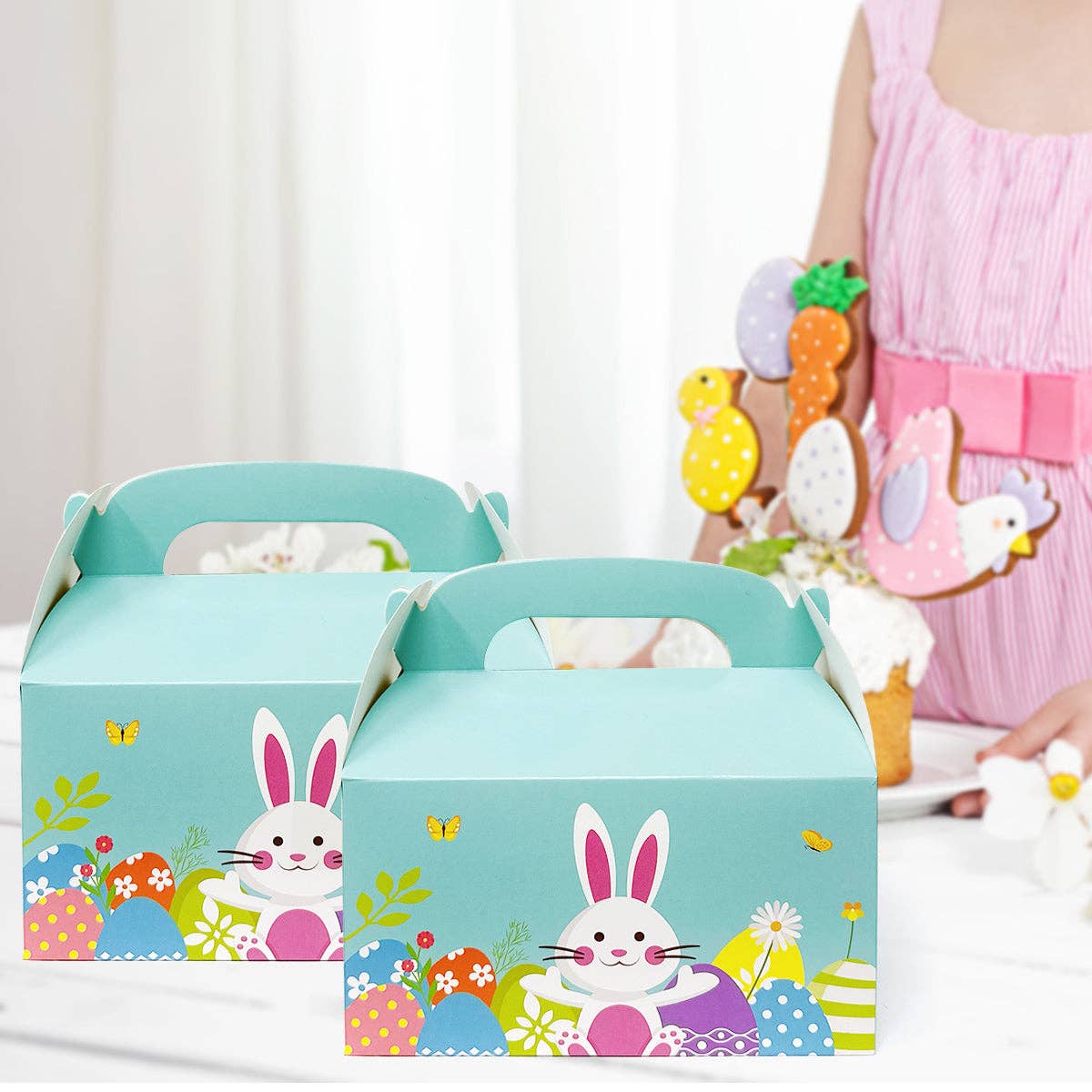 Wrapables.com - Wholesale Party Favor Bag/Box - Wrapables Easter Gift Baskets with Handle, Treat Boxes18