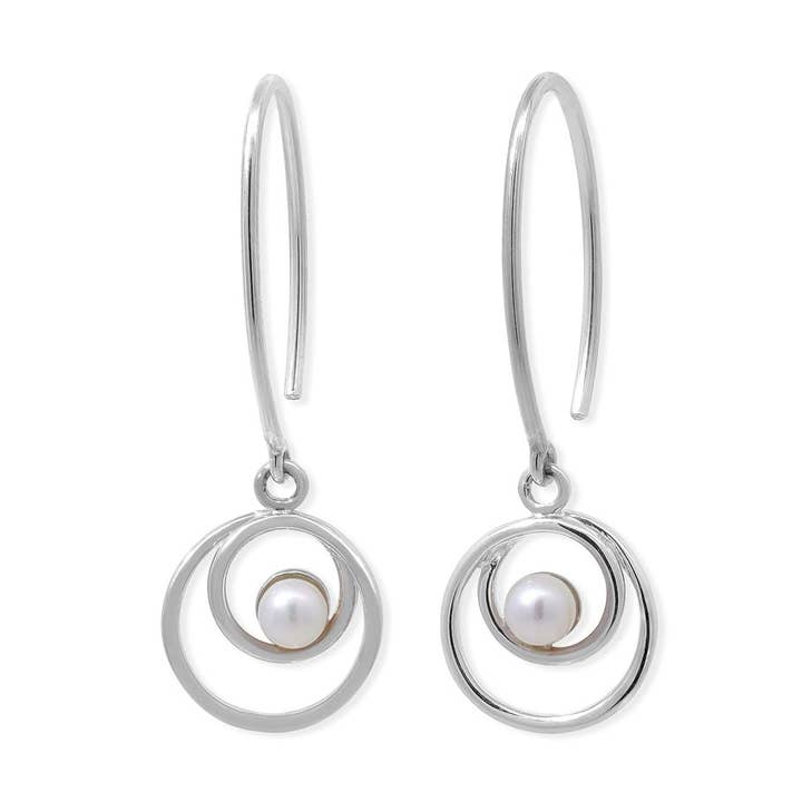 Pendientes Orbit Pearl (CDB 4503PRL) para venta al por mayor de Boma Jewelry