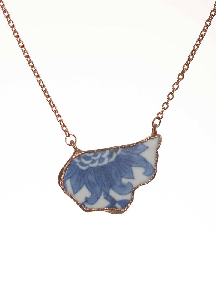 Blue Pottery Necklace - From the Sea for wholesale by Silver Coast Designs