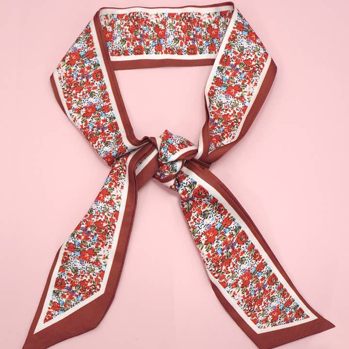 JOSSLYN by wall to wall - Wholesale Sjaal - Dames - Zachte zijdezachte smalle Twilly sjaal voor om de nek | 40SC6668