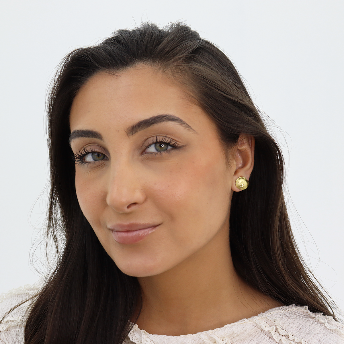 KARINE SULTAN - Wholesale Stud/Post Earrings - Round Shell Stud1