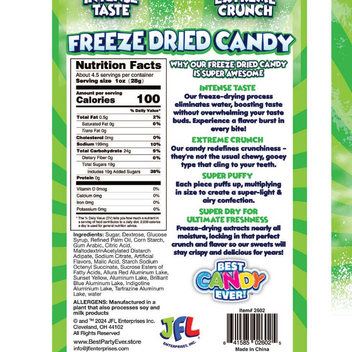 JFL Enterprises - Wholesale Hard Candy - Freeze Dried Candy Sour Bites Open Stock Best Candy Ever!
