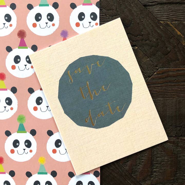 Kali Stileman Publishing – wholesale Wedding card – TW441 Mini Gold Foiled Save The Date Card1