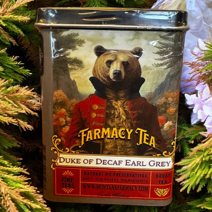 Montana Farmacy - Wholesale Tea Bags - Duke Of Decaf Earl Grey Teddy Bear Travel Tea Tin Tea Bags1
