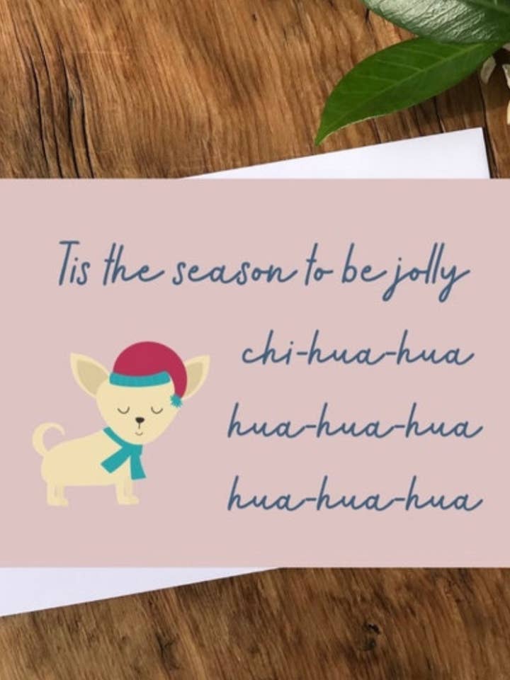 Chihuahua Christmas Card for wholesale by To & From Cards