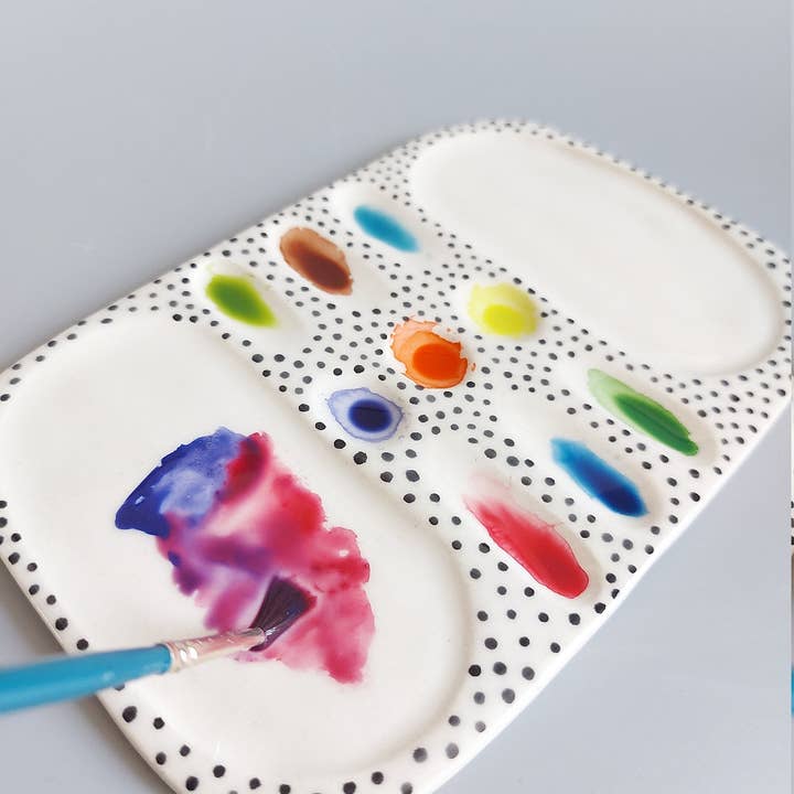 Muddy Ceramic Limited – Paleta/bandeja de mistura por atacado – Conjunto de artistas, Paleta de tintas cerâmicas, conjunto de paletas aquarela, c