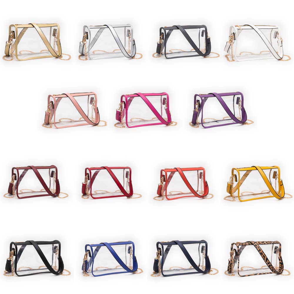 Sensibling Corp. - Wholesale Crossbody Bag - Women's - Clear Rectangle Crossbody Bag3