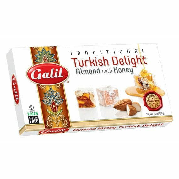 Galil Brands - Vente Bonbons gélifiés - Délice turc au miel et aux amandes | 16 oz | Galil