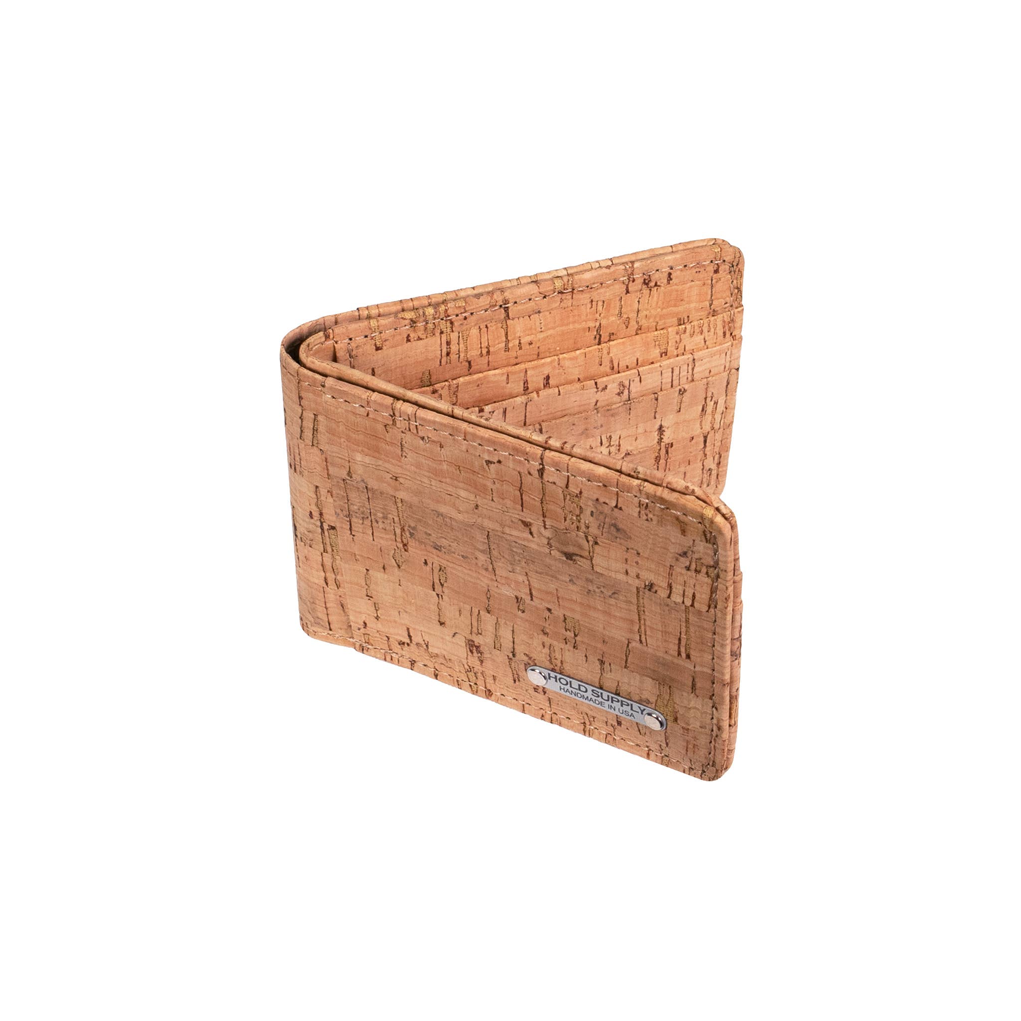 HOLD SUPPLY - Wholesale Wallet - Men's - Cork Men's Bifold Wallet, Vegan Billfold Card & Cash Wallet1