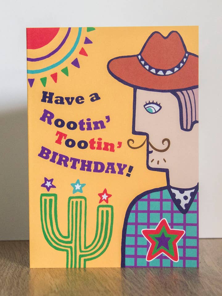 Cowboy Fødselsdagskort for engroshandel hos Lunar Apple