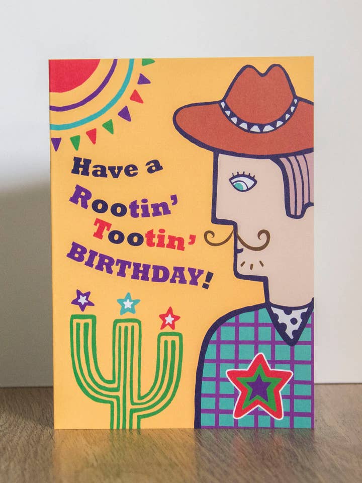 Cowboy Fødselsdagskort for engroshandel hos Lunar Apple