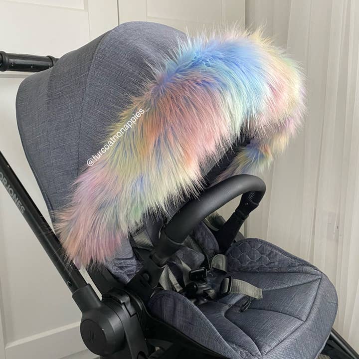 Universal Sherbet Fuskpäls Barnvagn Hood Trim för wholesale av Fur coat no nappies U.K. ltd
