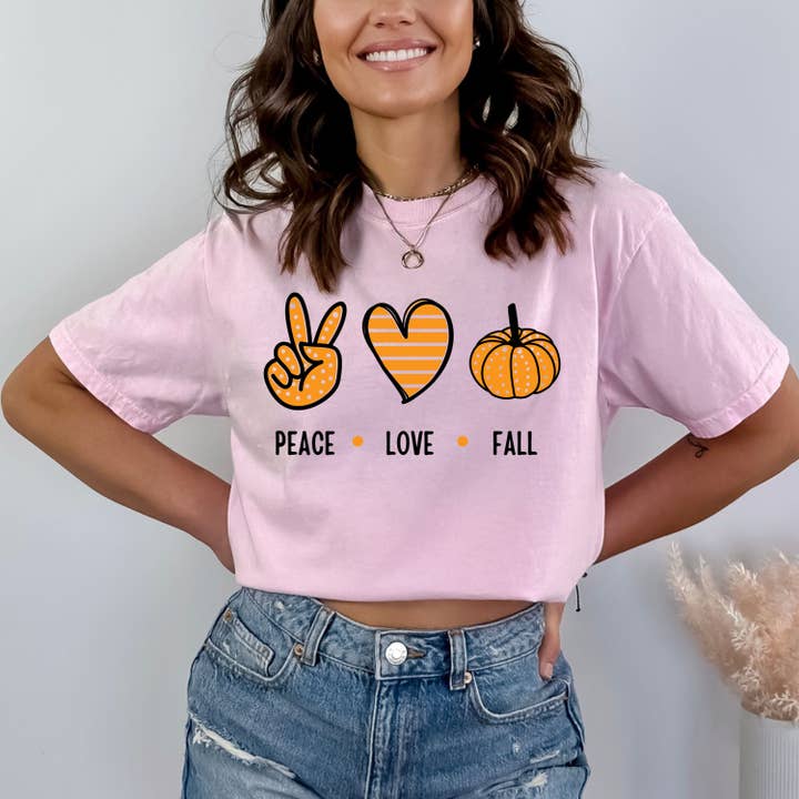Peace. Love. Fall - Bella Canvas for wholesale by LA Shirt Company