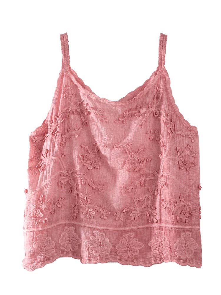 Hope & Sunshine - Wholesale Camisole - Dames - Kanten Geborduurde Jacquard Camisole4
