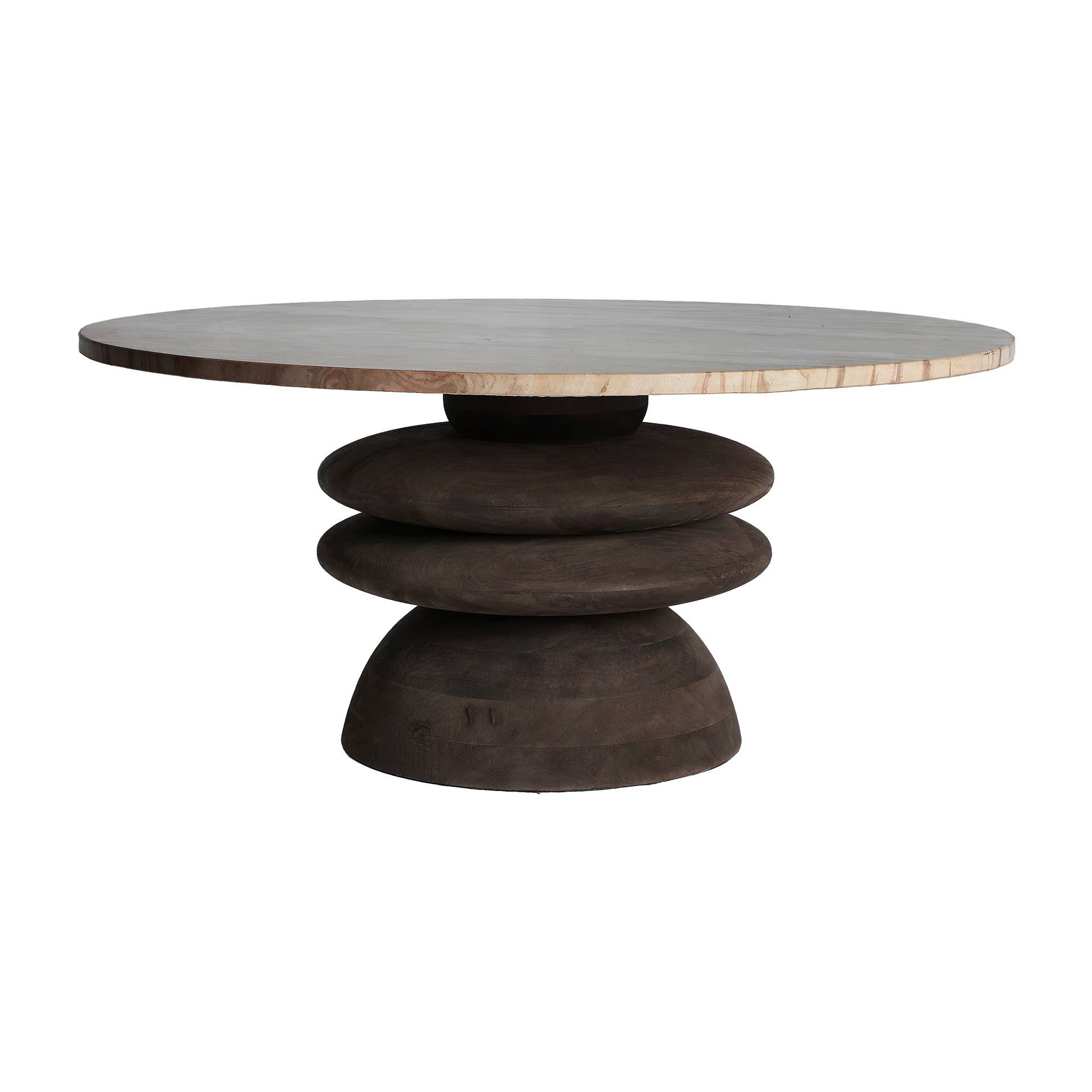 Kodu – Großhandel Couchtische – Brauner Couchtisch aus Mangoholz, 90 x 90 x 41 cm0