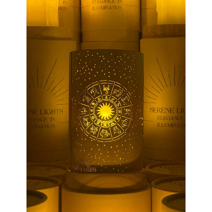 Serene Lights - Wholesale Decorative Tabletop Object - Scorpio Constellation Rechargeable Candle, Interchangeable Design
1