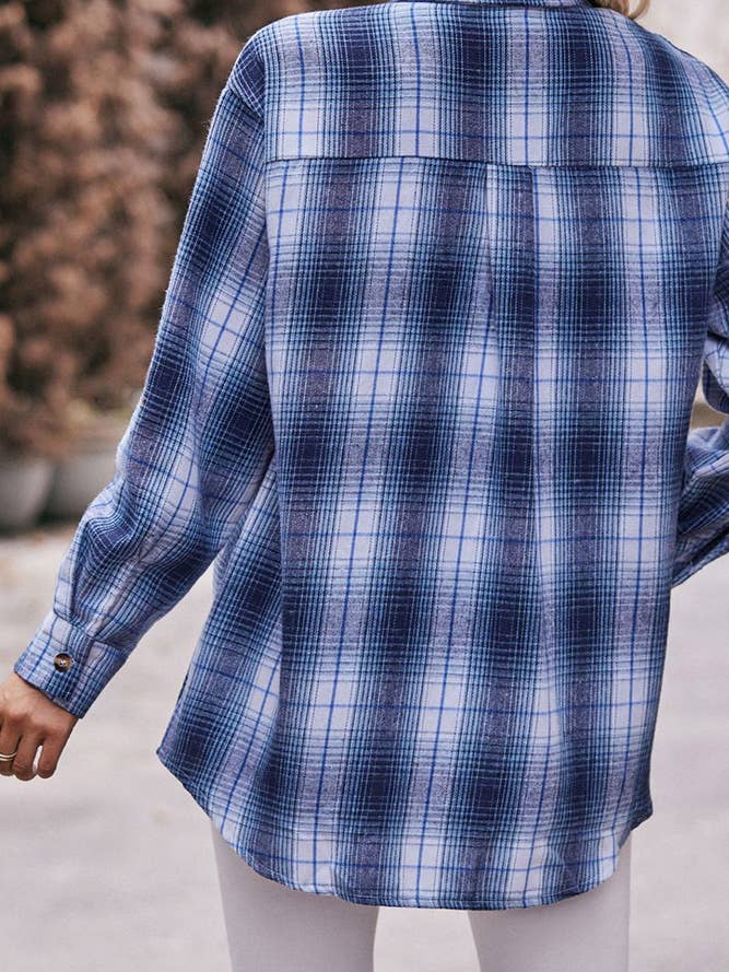 Comely Fashion - Wholesale Button Down Shirt - Women's - Women Plaid Blouse Buttoned Fall Sesaon Shirt CF-MD0743