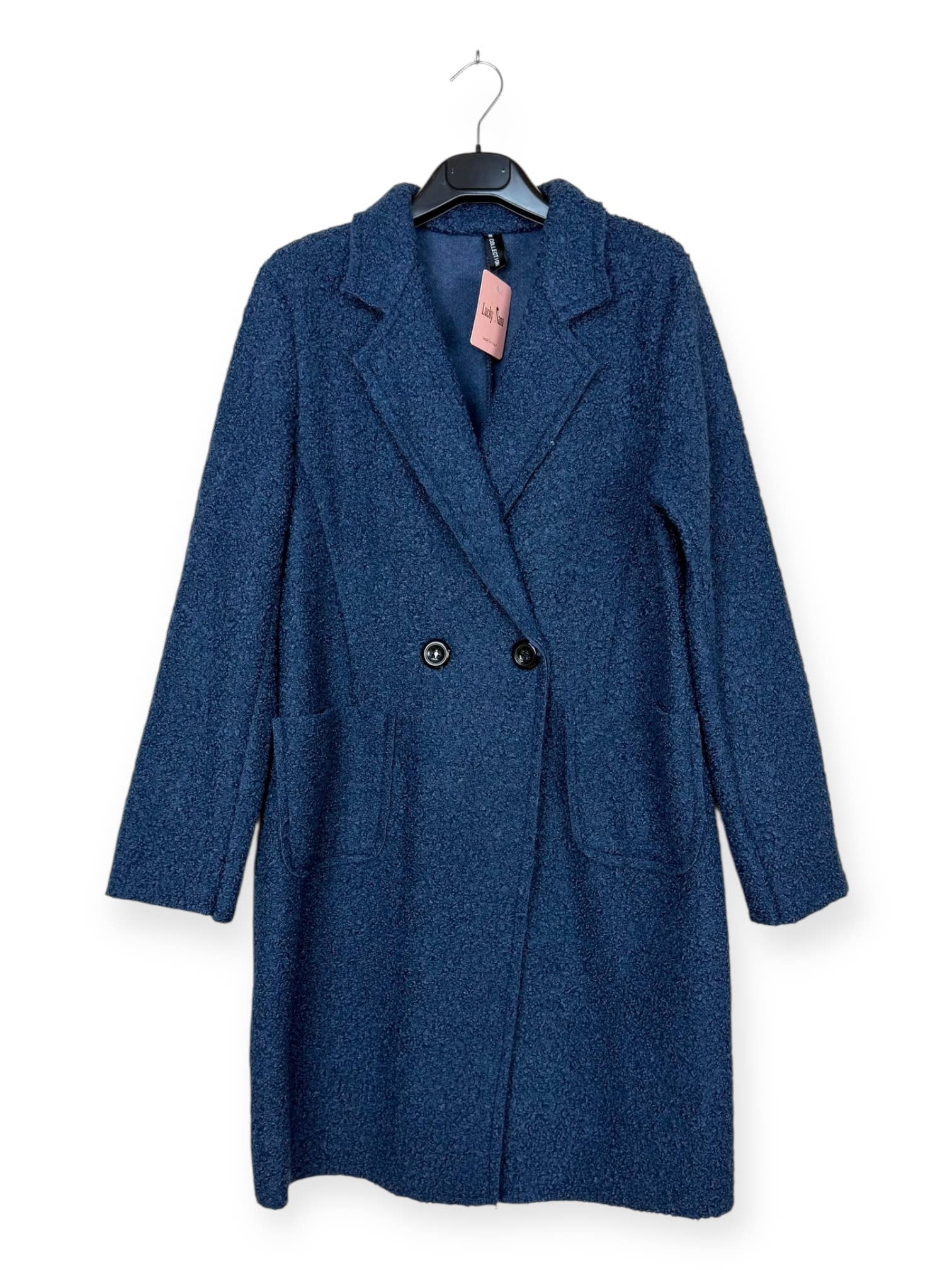 Lucky Nana – Großhandel Mantel - Damen – AH 2083 - Zweiknopf-Mantel aus Bouclé26