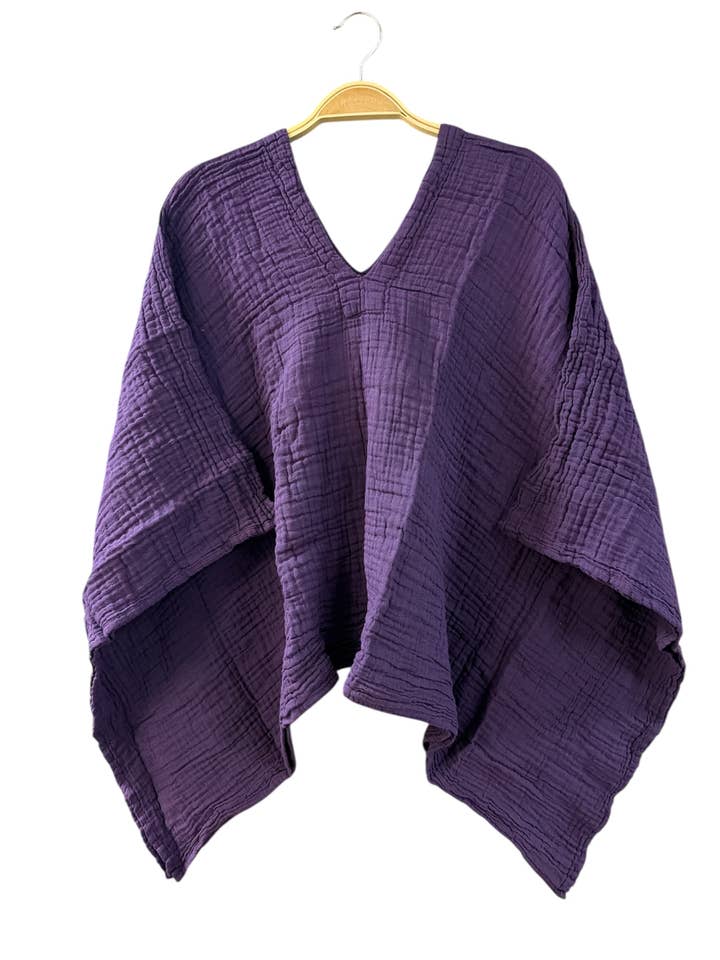 Cotton N Neck Poncho Top KTK415 for wholesale by Rising International Inc