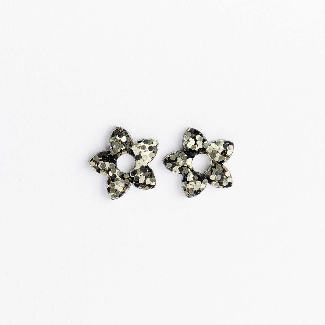 Les Nicolettes - Wholesale Dangle Earrings - Tiaré Dark Green Creoles1