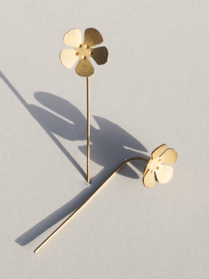 Forget-Me-Not Threader Earrings for wholesale by Rover & Kin