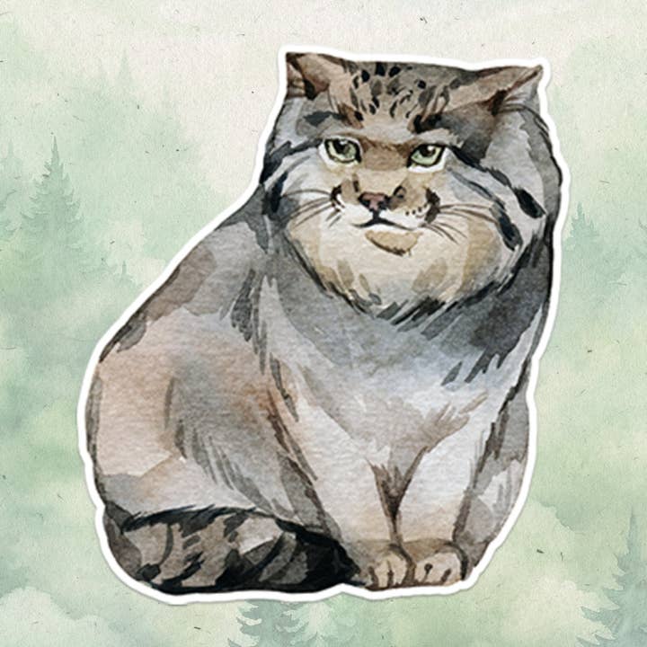 Pallas cat sticker for wholesale by Soul Familiar