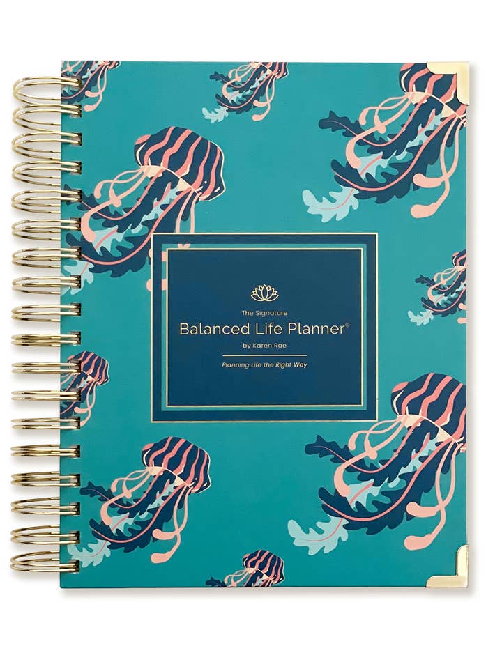 Case of 10 - The Signature Balanced Life Planner® Jellyfish for wholesale by Balanced Life by Karen Rae®