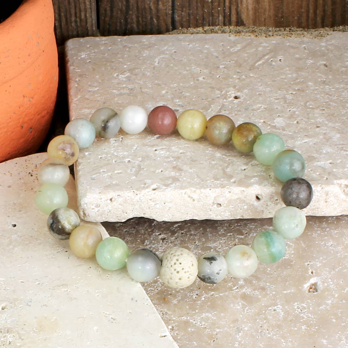 ZAD – wholesale Aromatherapy bracelet – Amazonite Bead Essential Oil Diffuser Bracelet4