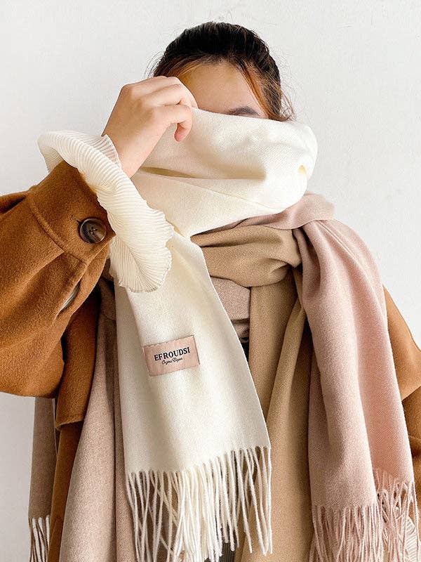 StyleGalX - Venta al por mayor Bufanda - Mujer - Bufanda de color sólido con borlas en 15 colores, imitación de cachemir36