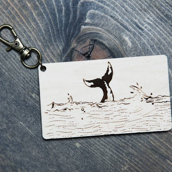 Whale Tail Yarn Twist Angle Gauge - Maple Wood Spinner Tool for wholesale by Sunrise Grove