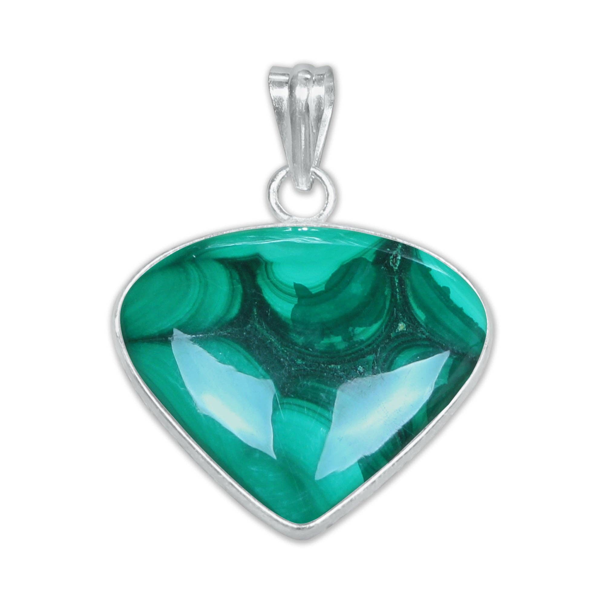 Handmade Jewels - Wholesale Individual Charm/Pendant - Malachite Minimalist Pendants -  Handmade, Silver-Plated, Wholesale12