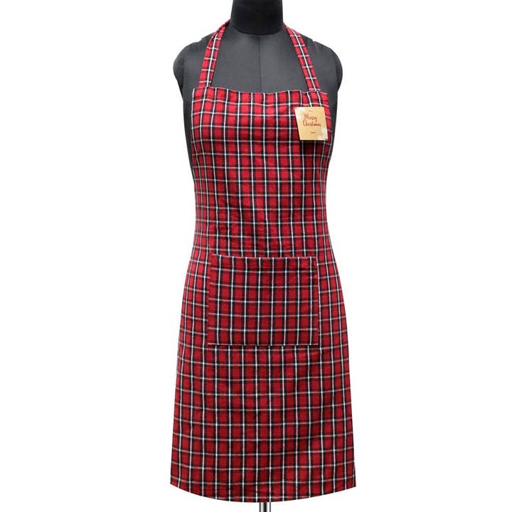 Sensibling Corp. - Wholesale Apron - Classic Checkered Pattern Front Pocket Kitchen Apron8