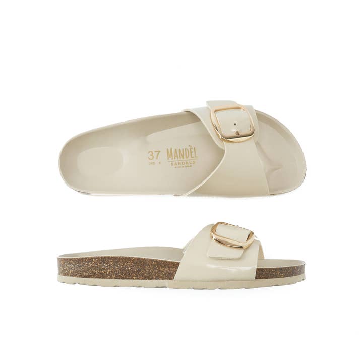 Mandél - Wholesale Sandals - Women's - Beige band ciabatta - Art.MD11245
