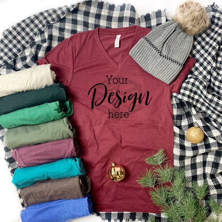 Col en V graphique personnalisé sur les deux côtés - Votre design pour la vente par Top Crate