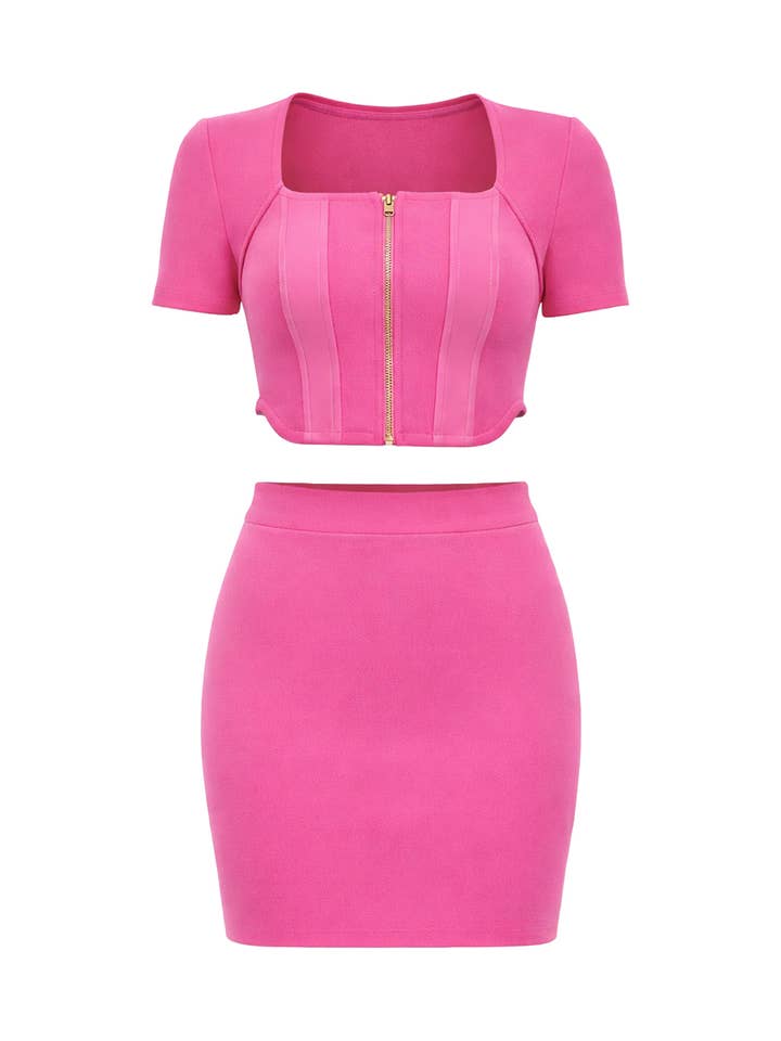 Set corto a maniche corte e minigonna per la vendita all'ingrosso da parte di RIVIR