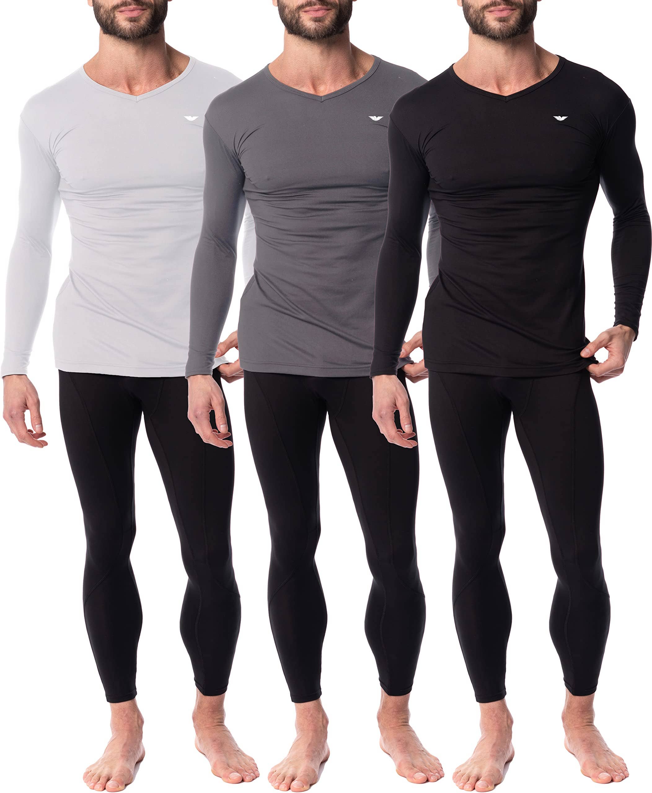 I-Wear Brands - Wholesale Athletic Top - Men's - 3 Pack Men's Lightweight Long Sleeve Base Layer Shirt0