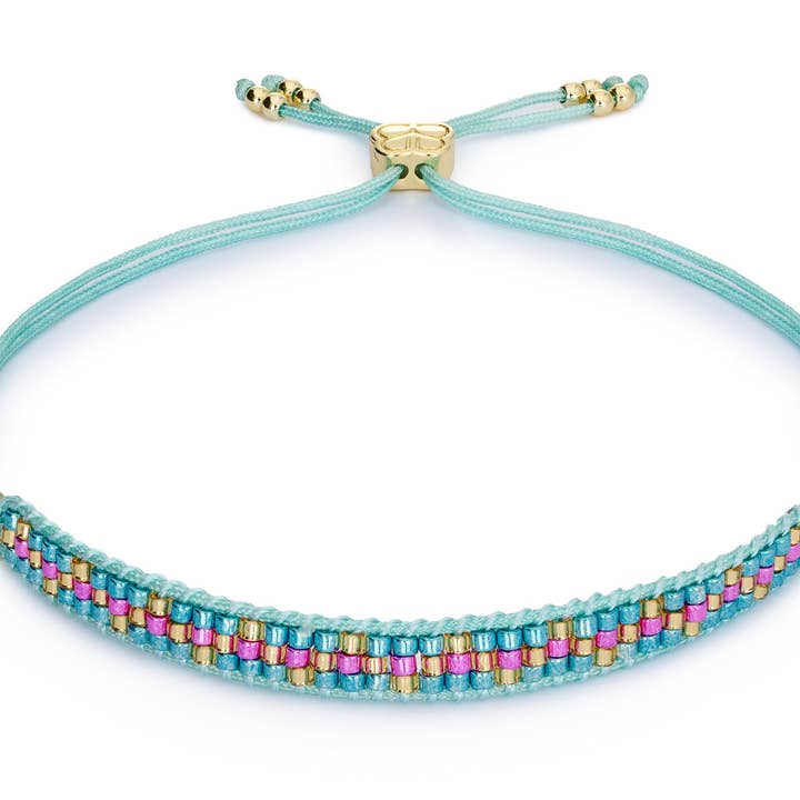 Crus Turquesa & Bracelete de Amizade Rosa Quente por atacado de Boho Betty