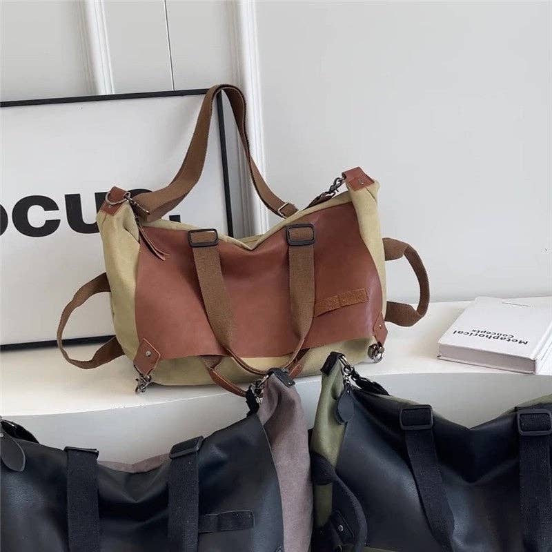 Sheer Trend - Vente Sac porté épaule – femme - Sac bandoulière patchwork en toile rétro2