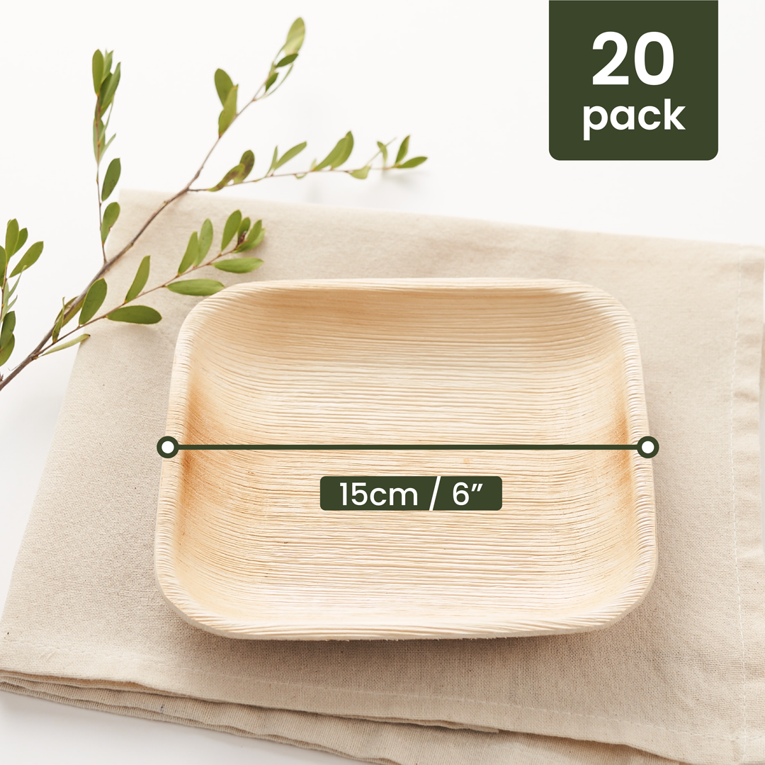 Häago - Wholesale Disposable Plate - 20 Recyclable Palm Leaf Plates4