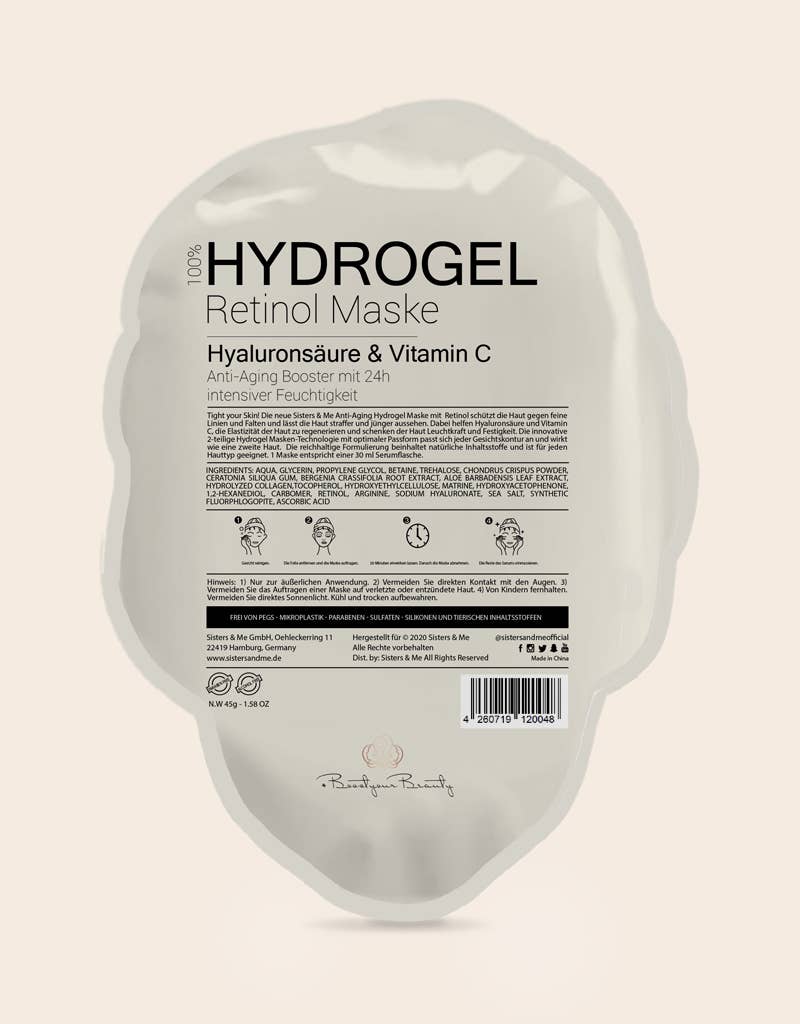 Sisters & Me GmbH - Wholesale Skincare Face Mask - ANTI-AGING HYDROGEL MASK WITH RETINOL1