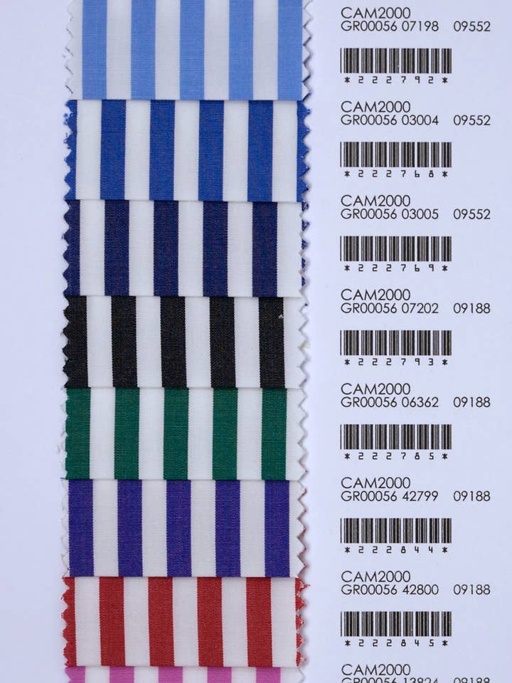 100/2 Vollzwirn Popeline 100% Baumwolle Handgemacht in Italien - Gestreift für den Großhandel von HENRIK