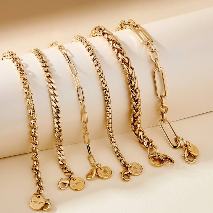 Eklexic - Wholesale Link & Chain Bracelet - Luciana Box Chain Bracelet4