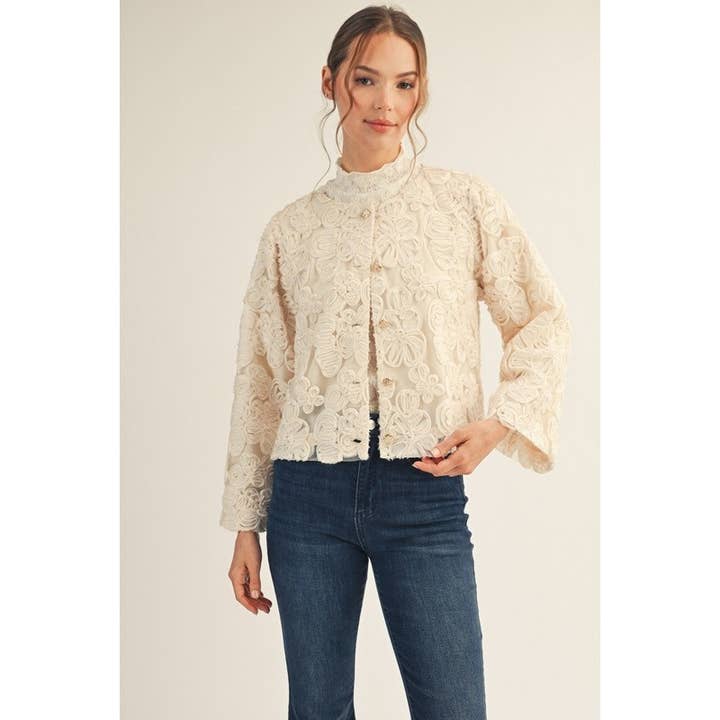 NEW Floral Applique Jacket for wholesale by STYLE USA