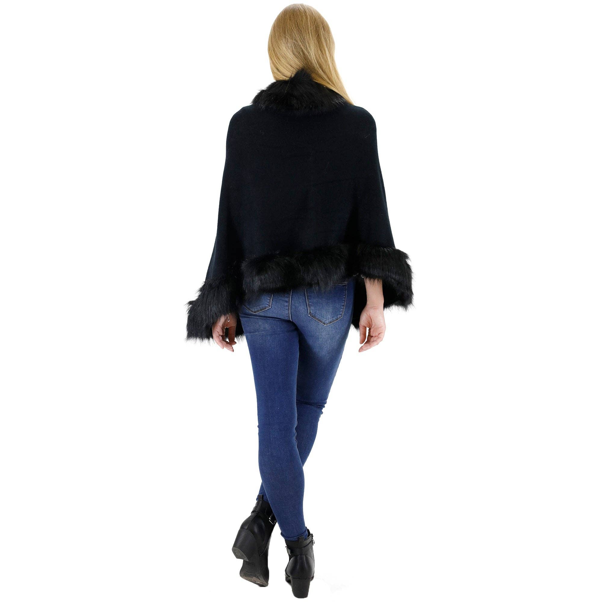 TAPA fashion - Vente Manteau en fourrure/fausse fourrure – femme - Châle en Fourrure Courte SH923. (2PC)2