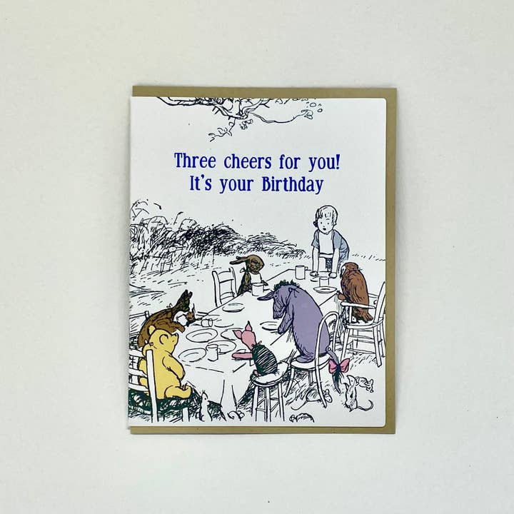 Three Cheers - Pooh Card for wholesale by Big Wheel Press