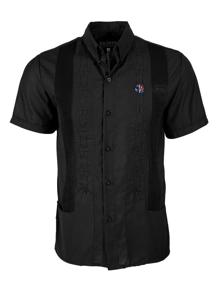 90 Meilen südlich Schwarze und schwarze Guayabera für den Großhandel von Y.A.Bera Clothing Modern Guayaberas
